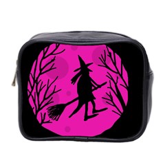 Halloween witch - pink moon Mini Toiletries Bag 2-Side