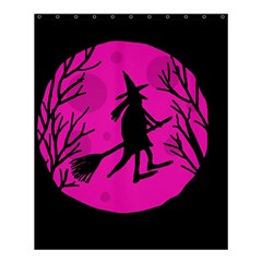 Halloween witch - pink moon Shower Curtain 60  x 72  (Medium) 