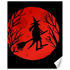 Halloween Witch - Red Moon Canvas 16  X 20   by Valentinaart