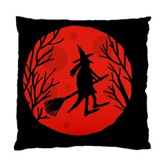 Halloween Witch - Red Moon Standard Cushion Case (two Sides) by Valentinaart