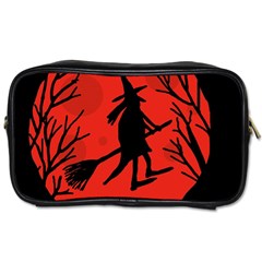 Halloween Witch - Red Moon Toiletries Bags 2-side by Valentinaart