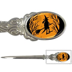 Halloween Witch - Orange Moon Letter Openers by Valentinaart