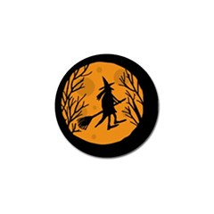 Halloween Witch - Orange Moon Golf Ball Marker (10 Pack) by Valentinaart