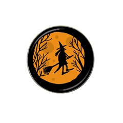 Halloween Witch - Orange Moon Hat Clip Ball Marker (10 Pack) by Valentinaart