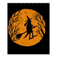 Halloween Witch - Orange Moon Shower Curtain 60  X 72  (medium)  by Valentinaart