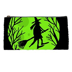 Halloween Witch - Green Moon Pencil Cases by Valentinaart