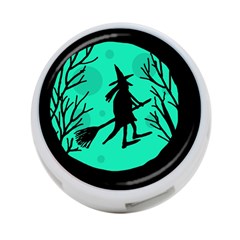 Halloween Witch - Cyan Moon 4-port Usb Hub (two Sides) 