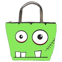 Halloween Frankenstein - Green Bucket Bags by Valentinaart