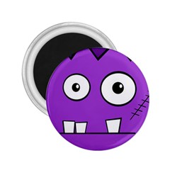 Halloween Frankenstein - Purple 2 25  Magnets