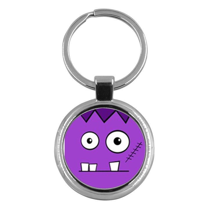 Halloween Frankenstein - Purple Key Chains (Round) 