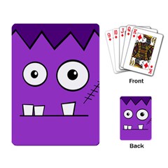 Halloween Frankenstein - Purple Playing Card