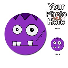 Halloween Frankenstein - Purple Multi-purpose Cards (round)  by Valentinaart