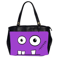 Halloween Frankenstein - Purple Office Handbags (2 Sides)  by Valentinaart