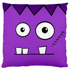 Halloween Frankenstein - Purple Large Flano Cushion Case (two Sides) by Valentinaart