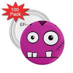 Halloween Frankenstein - pink 2.25  Buttons (100 pack)  Front