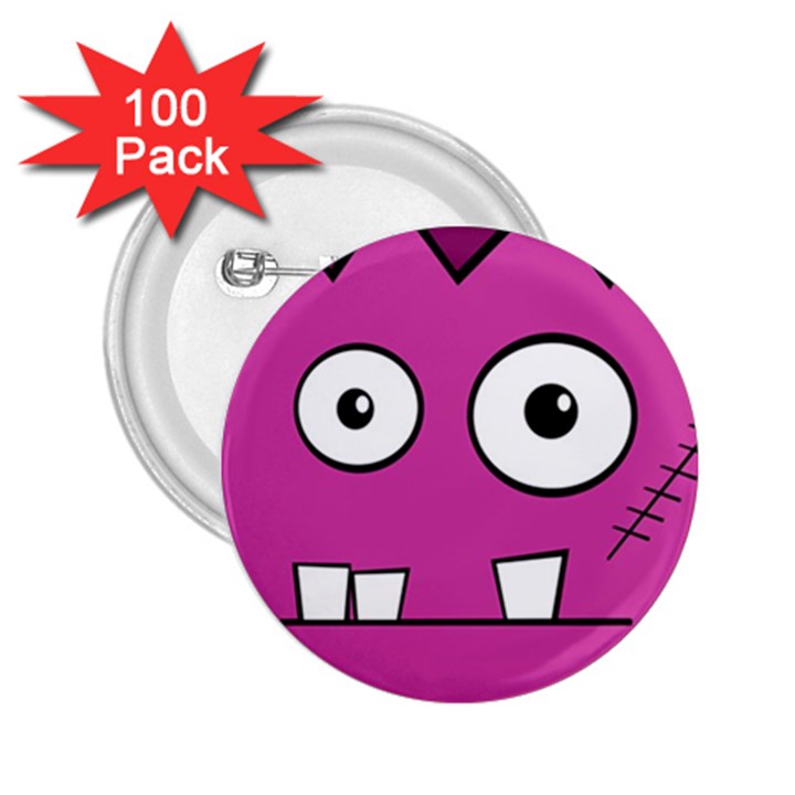 Halloween Frankenstein - pink 2.25  Buttons (100 pack) 