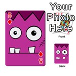 Halloween Frankenstein - pink Playing Cards 54 Designs  Front - Diamond5