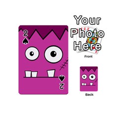 Halloween Frankenstein - Pink Playing Cards 54 (mini)  by Valentinaart