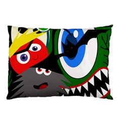 Halloween Monsters Pillow Case (two Sides) by Valentinaart