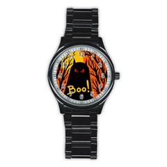 Halloween Monster Stainless Steel Round Watch by Valentinaart