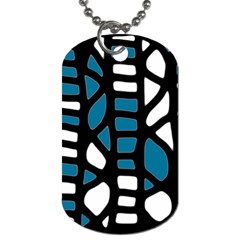 Blue Decor Dog Tag (two Sides) by Valentinaart