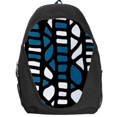 Blue Decor Backpack Bag by Valentinaart