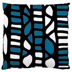 Blue Decor Standard Flano Cushion Case (one Side) by Valentinaart