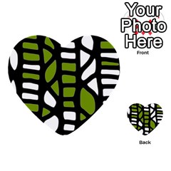 Green Decor Multi-purpose Cards (heart)  by Valentinaart