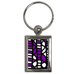 Purple Decor Key Chains (rectangle)  by Valentinaart