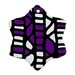 Purple Decor Snowflake Ornament (2-side)