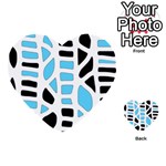 Light blue decor Multi-purpose Cards (Heart)  Front 13