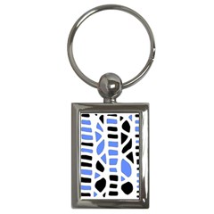 Blue Decor Key Chains (rectangle)  by Valentinaart