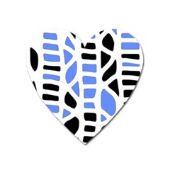 Blue Decor Heart Magnet by Valentinaart