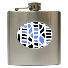 Blue Decor Hip Flask (6 Oz) by Valentinaart