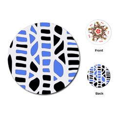 Blue Decor Playing Cards (round)  by Valentinaart