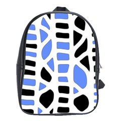 Blue Decor School Bags (xl)  by Valentinaart