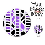 Purple abstract decor Multi-purpose Cards (Round)  Back 48