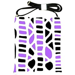 Purple Abstract Decor Shoulder Sling Bags by Valentinaart