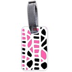 Pink decor Luggage Tags (Two Sides) Back