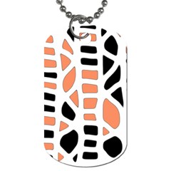 Orange Decor Dog Tag (two Sides)