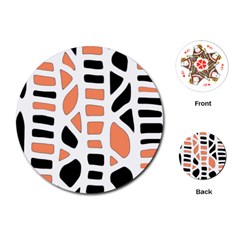 Orange Decor Playing Cards (round)  by Valentinaart