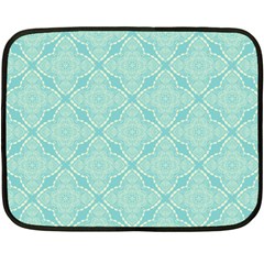 Light Blue Lattice Pattern Fleece Blanket (mini) by TanyaDraws