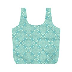 Light Blue Lattice Pattern Full Print Recycle Bags (m)  by TanyaDraws