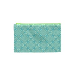 Light Blue Lattice Pattern Cosmetic Bag (xs) by TanyaDraws