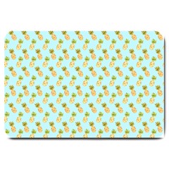 Tropical Watercolour Pineapple Pattern Large Doormat  by TanyaDraws