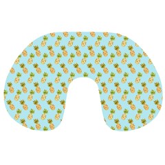 Tropical Watercolour Pineapple Pattern Travel Neck Pillows by TanyaDraws