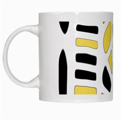 Yellow Decor White Mugs by Valentinaart