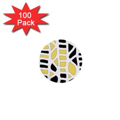 Yellow Decor 1  Mini Buttons (100 Pack)  by Valentinaart