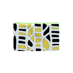 Yellow Decor Cosmetic Bag (xs) by Valentinaart