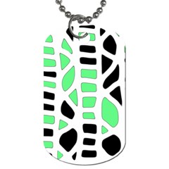 Light Green Decor Dog Tag (two Sides) by Valentinaart